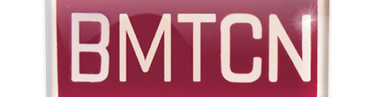 BMTCN® Sterling Silver Pin - Burgundy Enamel