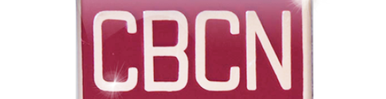 CBCN® Sterling Silver Pin - Burgundy Enamel