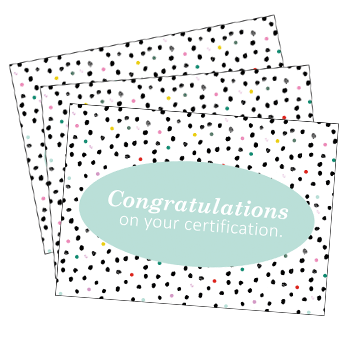 Congratulations card with dots