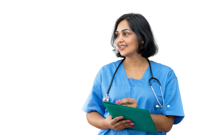Nurse smiling